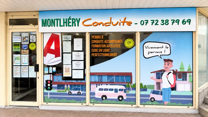 Façade de l’auto-école Montlhéry Conduite